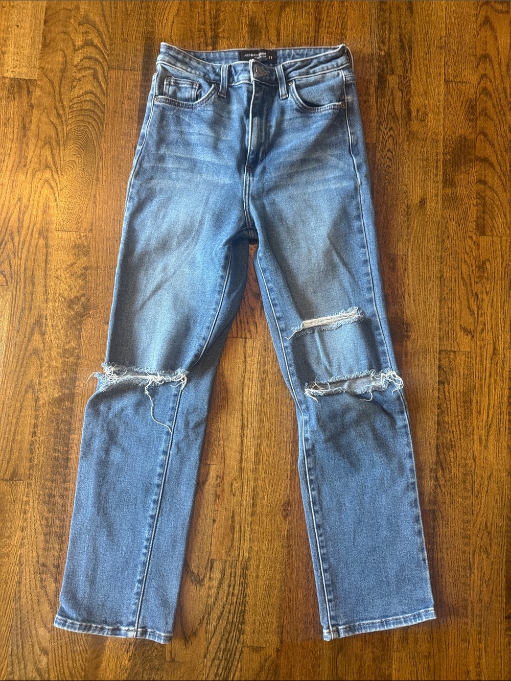 Just Black Light Blue Denim Waistband Jeans